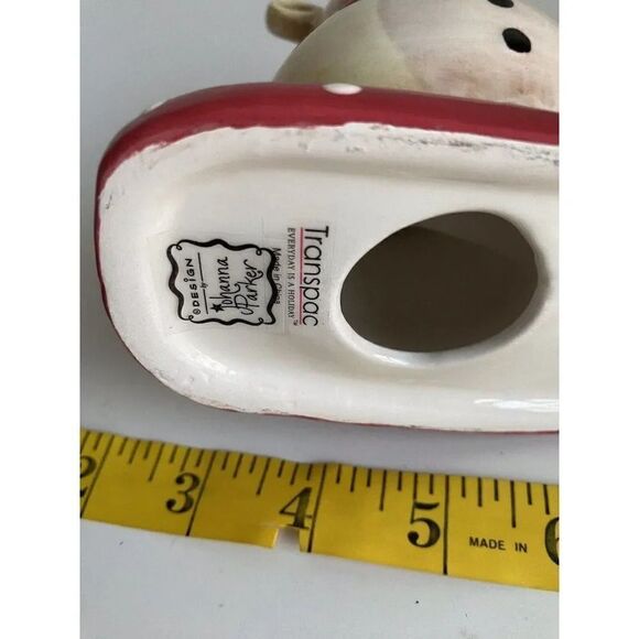 Johanna Parker Christmas Reindeer Ceramic Napkin Holder Holiday NEW - Picture 14 of 14